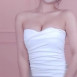 BJ 하루 화이트 오프솔더 드레스 가슴 무브먼트