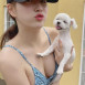 모델 민e 수영복 가슴골 도끼