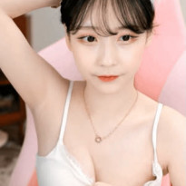 머리 올린 BJ 짜미 흰끈나시 가슴골