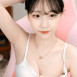 머리 올린 BJ 짜미 흰끈나시 가슴골