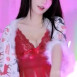 마젠타 남친을 위한 크리스마스 레드 슬립 가슴 무브먼트 오토바이