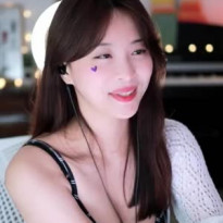 BJ 미모 체크 브라 민소매 가슴골