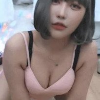 bj 박라희 핑크 끈나시 블랙 브라 숙인 가슴골