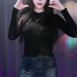 검정 브라 비치는 한갱 시스루