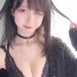 고양이귀 쵸커 일본녀 블랙 브라렛 가슴골