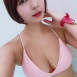 핑크 비키니녀 셀카 가슴골
