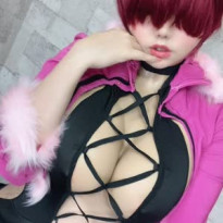 KOF 셸미 코스프레 앞스트랩 가슴 노출