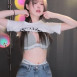 한갱 룩북 CK 회색 캘빈클라인 브라 팬티