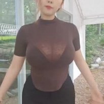 벨벳 ㅊㅈ 시스루 블랙 브라 큰가슴