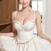 AI야 웨딩 드레스 입고 유혹하는 여자친구 그려봐