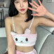 캐릭터 크롭 민소매 묵직한 가슴골 모델 이아이