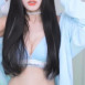 BJ 유은 하늘색 ck 캘빈클라인 브라 가슴골