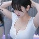 머리 묶는 쵸단 가슴골