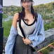 어디서든 의상이 과감한 명아츄 인스타 여친룩 가슴골