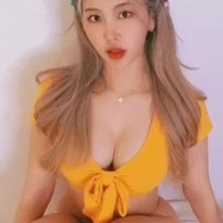 BJ 쨔졍 노란 비키니 가슴골