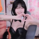 검은 가죽 바니걸이 된 수련수련 묵직한 가슴골