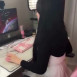 스타하다가 잠시 뒤돌아본 주하랑 가슴골