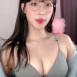 명아츄 안경 쓴 끈 브라렛 가슴골