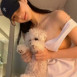 강아지 키우는 DJ 미유탱 원미령 매력 포인트 노브라 민소매 옆가슴