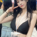 스트리머 한갱 워터밤 블랙 비키니 가슴골