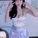 수련수련 살짝 위에서 보는 누브라 노출 끈 나시