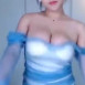 BJ 지현 하늘색 시스루 오토바이 슴부먼트