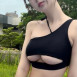 언더붑이 잘 보이는 검은색 모노키니 수영복 신재은