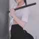 쵸단 찢어진 검스 섹시 경찰모 셔츠속 검정 브라