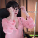 검은 레이스 브라 가슴골 강인경