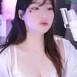 명아츄 러블리한 흰 레이스 브라렛 가슴골