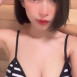 줄무늬 끈 슬립 묵직한 가슴골