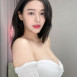 BJ 미래 새하얀 오프솔더 튜브탑 거대한 가슴골