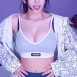 홍콩누나 회색 스포츠 브라 가슴골 돌핀팬츠