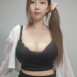 벨벳 출렁이는 큰 가슴 블랙 레이스 브라렛