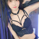 수련수련 블랙 브라 청 코르셋 가슴골