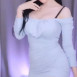 BJ 김빵귤 킥드럼베이스 오프솔더 미시룩 블랙 브라 가슴골