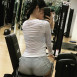 운동 열심히 한거 인증하는 누나 땀에 젖은 티팬티 라인