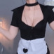 bj 문월 메이드복 뭉클한 가슴 드리블