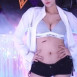 회색 CK 브라 보여주며 부끄러워하는 모찌만두 - Shake it