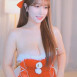 그릴래영 묵직한 오프솔더 산타복 숙인 가슴골
