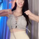 갓세희 앞 가슴 스트랩 크롭탑 항아리 골반 치마