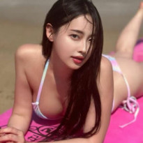 양양 서핑녀 무지개 비키니 몸매