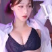 안경 비서룩 명아츄 레이스 브라 단추푼 셔츠 가슴골