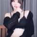 야채빵 블랙 레이스 브라