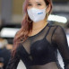 레이싱 모델 주나일, 시스루 블랙 브라렛 실루엣