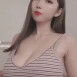벨벳 묵직한 가슴골 줄무늬 끈민소매 원피스