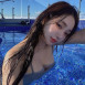 모델 김도연 물에 잠긴 가슴골