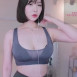 겨우디 회색 시스루 스포츠 브라속 블랙 브라 레깅스 핏