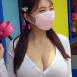 유튜버 벨벳 레고랜드 터질듯한 단추 흰티 가슴골