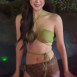 안지현 치어리더 노천탕 연두색 홀터넥 비키니 몸매